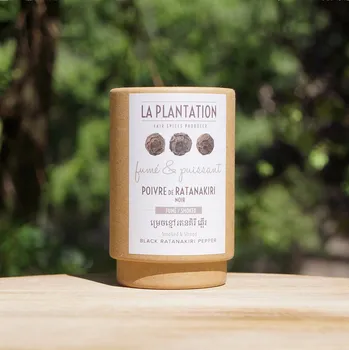 Koření La Plantation Kambodžský pepř z Ratanakiri zauzený černý 50g tubus