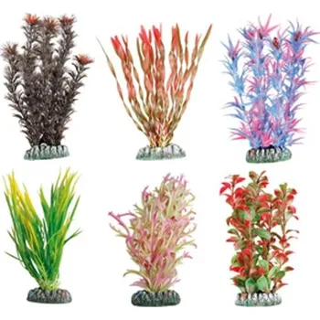 Dekorace do akvária Rostlina plast Guyana Flamingo mix 9cm