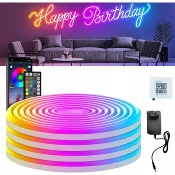 LED páska LED PÁSEK 5M RGB VODĚODOLNÝ S DÁLKOVÝM OVLÁDÁNÍM + OVLÁDÁNÍ PŘES APLIKACI