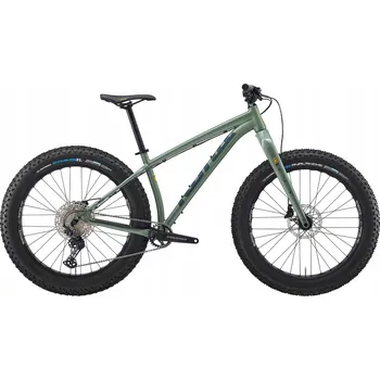 Horské kolo Fatbike kolo Kona WOO, zelený rám 17 palců, kolo 26", zelená barva