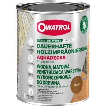 Penetrace Owatrol AQUADECKS Olej na terasy 1L TEAK