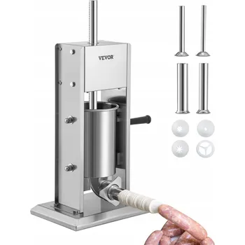 Plnička do klobás, jitrnic 3L, vertikální, nerezová ocel, 2 rychlosti