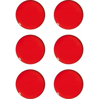 Kancelářské MAGNETY na TABULI Sucho Stíratelnou, Magnety na Tabule Červené 6 ks