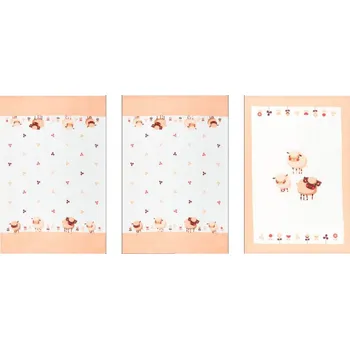 Velikonoční utěrky bavlněné 50x70 Roztomilé ovečky 3ks