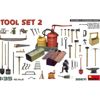 Plastikový model Miniart TOOL SET #2 1:35 (sada nářadí)