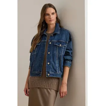 Pánská bunda Lauren Ralph Lauren Dámská Džínová Bunda, modrá, 36