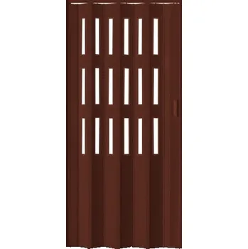 Interiérové dveře PETROMILA plastové shrnovací dveře LUCIANA hnědá PROVEDENÍ: PLNÉ, ŠÍŘKA: 119,5cm 1082/119/PLN