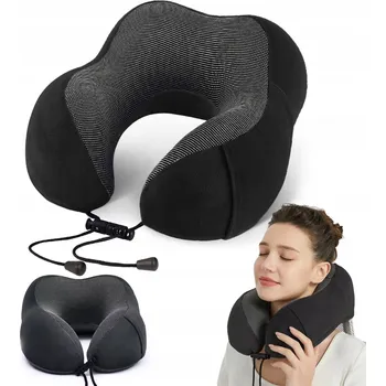 Polštář POLŠTÁŘ NA KRK PAMĚŤOVÁ PĚNA ROGAL OPĚRKA HLAVY ČERNÁ