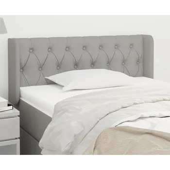 Čelo postele typu ušák světle šedé 93x16x78/88 cm textil IM_3119086