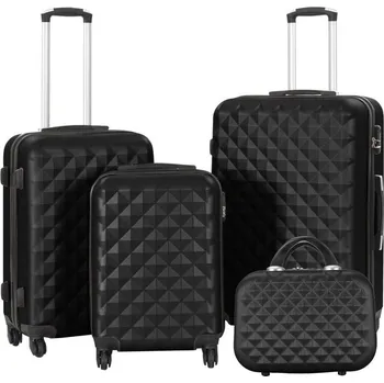 Sada cestovního kufru s kosmetickou taštičkou ve více barvách-černá