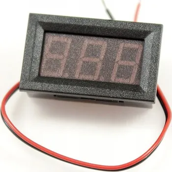 IP kamera VOLTMETR 0.36" 5-30V DC V POUZDRU, DVA VODIČE, ZELENÝ