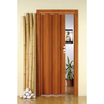 Interiérové dveře PETROMILA plastové shrnovací dveře do 60x200cm ODSTÍN: TŘEŠEŇ, TYP DVEŘÍ: 3 řady prosklení 326720/3/T