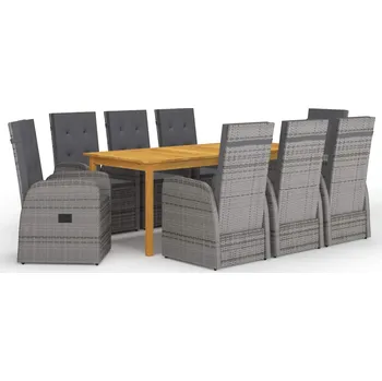 9dílný zahradní jídelní set šedý IM_3067904