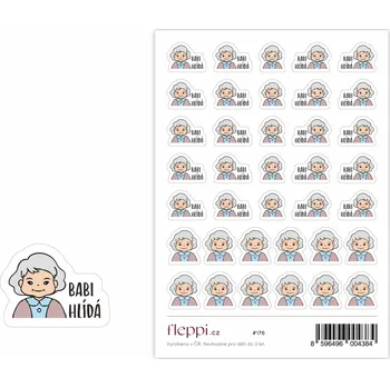 samolepka Fleppi Samolepky Babička hlídá