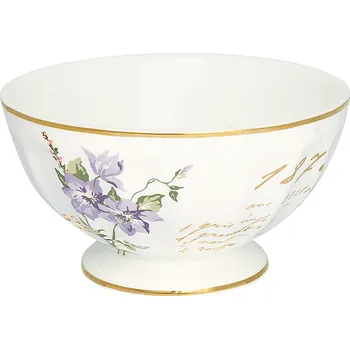 GreenGate Porcelánová miska na nožce Jacobe White