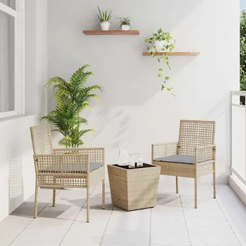Zahradní bistro set 3 pcs Béžová polyratan IM_3334958