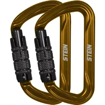 karabina Karabina STEIN SECURA D-SHAPE ALU - 2Pack zlatá