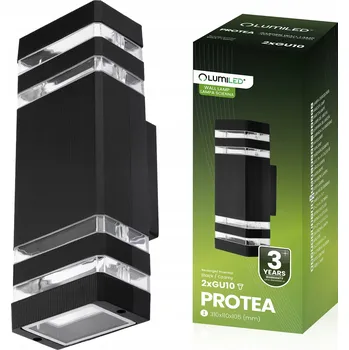 Venkovní osvětlení Venkovní nástěnné svítidlo fasádní nahoru dolů GU10 Černé PROTEA LUMILED