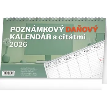 Kalendář Stolový kalendár poznámkový daňový s citátmi slovenský 2026 PGS-35351-SK Nižší cena pro více kusů!
