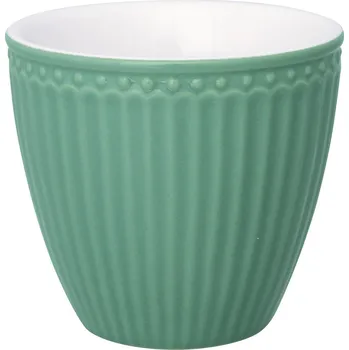 GreenGate Mini porcelánový hrnek na latté Alice Dusty Green