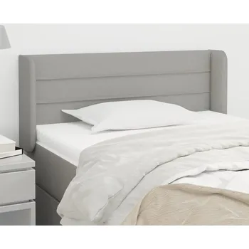 Čelo postele typu ušák světle šedé 93x16x78/88 cm textil IM_3118890