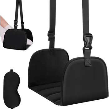 Houpací síť PODNÓŻEK PODRÓŻNY DO LETADLA PŘENOSNÁ, SKLÁDACÍ, ZÁVĚSNÁ MINI HOUPACÍ SÍŤ NA NOHY