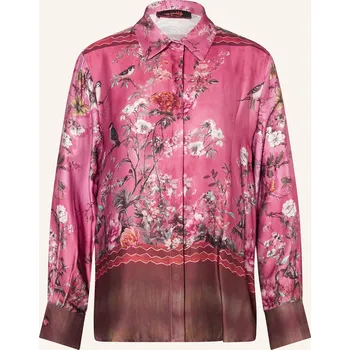 Dámská halenka Miss Goodlife Dámská Košilová Halenka Ze Saténu, růžová, 36