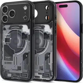 Pouzdro na mobilní telefon Spigen Ultra Hybrid MagSafe ochranný kryt pro Apple iPhone 17 Pro zero one black (ACS10353)