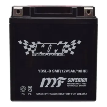 Motor pro motocykl Motobaterie WM 12V 5Ah YB5L-B SMF SIMSON, MZ ,JAWA