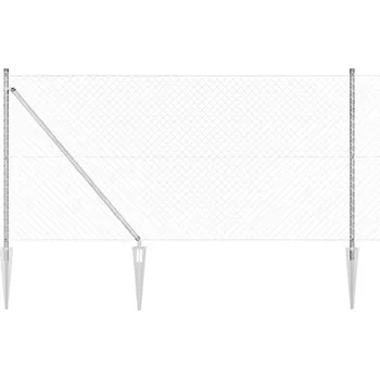 Plot Řetězový plot se sloupy Stříbrná 1.2 x 10 m Ocel IM_3351206