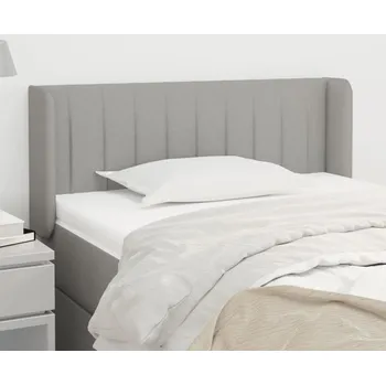 Čelo postele typu ušák světle šedé 93x16x78/88 cm textil IM_3118988