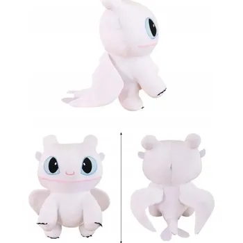 plyšák PLYŠOVÁ HRAČKA BÍLÝ DRAK 40 CM - PLYŠOVÝ DUDLÍK BEZZUBKA