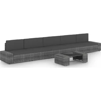 6dílná zahradní sedací souprava polyratan šedá IM_3067181