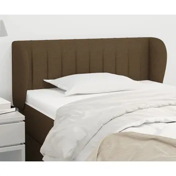 Čelo postele typu ušák tmavě hnědé 83x23x78/88 cm textil IM_3117359