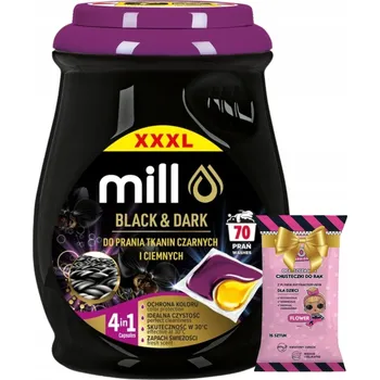 Prací prostředek Mill Kapsle na praní černých a tmavých tkanin 70 kapslí + Dárek