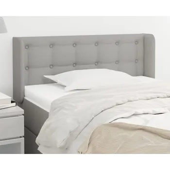Čelo postele typu ušák světle šedé 93x16x78/88 cm textil IM_3119184