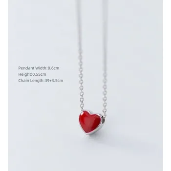 Řetízek Prosperk Řetízek s přívěskem srdíčko Barva: Červená