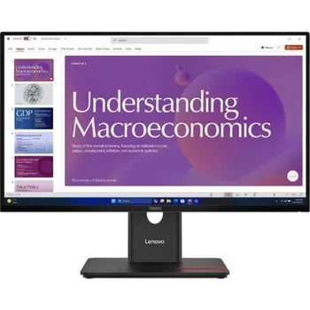 Monitor Lenovo LCD T24d-40 23,8"FHD IPS/6ms/250nits/1500:1/Repro/HDMI/2xDP/2xUSB-C/3xUSB-A/RJ45/Pivot/VESA/černá