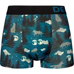 Zkrácené pánské boxerky Vlk a měsíc