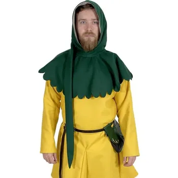 Karnevalový kostým imago Středověká vlněná kápě - zelená