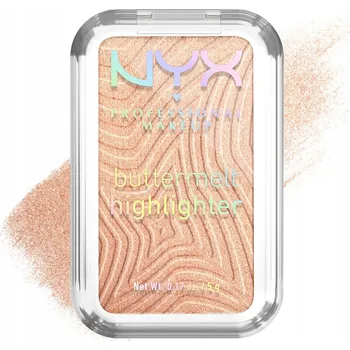 Rozjasňovač Jednotlivý lisovaný rozjasňovač NYX Professional Makeup Buttermelt zlatý GLAZE IT BUTTA