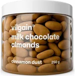 Vilgain Mandle v čokoládě –⁠ čerstvé a super křupavé ořechy, pořádná vrstva čokolády, bez leštících látek - mléčná čokoláda ve skořicovém prášku 250 g