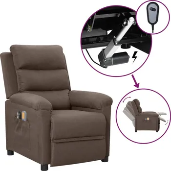 Obývací pokoj Elektrické masážní křeslo taupe textil IM_3098983