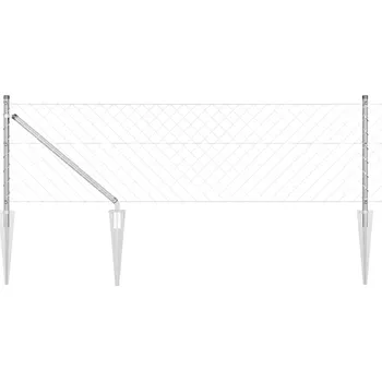 Plot Řetězový plot se sloupy Stříbrná 0,4 x 25 m Ocel IM_3351218