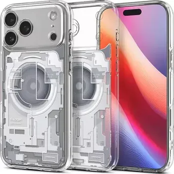 Pouzdro na mobilní telefon Spigen Ultra Hybrid MagSafe ochranný kryt pro Apple iPhone 17 Pro zero one white (ACS10351)