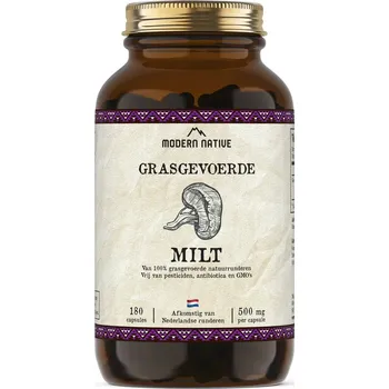 Modern Native | Grass-fed hovězí slezina přirozený zdroj železa pro tvorbu červených krvinek - 180 kapslí