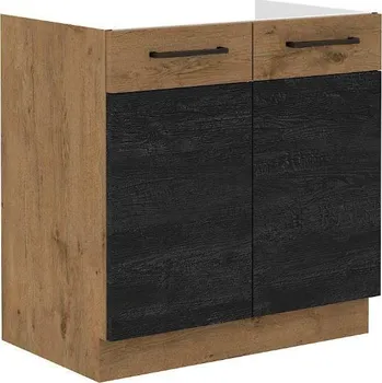 Kuchyňská skříňka Spodní skříňka pod dřez 80 ZL 2F BB VIGO dark wood/dub lancelot
