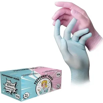 Vyšetřovací rukavice Vyšetřovací rukavice Style PEPPERMINT ROSIE, nitril, nepudrované, vel. M, 60 ks