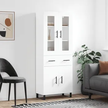 Příborník do zásuvky Skříň highboard bílá 69,5 x 34 x 180 cm kompozitní dřevo IM_3198553
