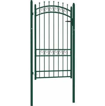 branka Zahradní branka s hroty ocelová 100 x 175 cm zelená IM_146376